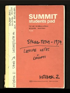 36. Notes and Drafts Spring 1974 folder