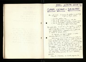 Notes and Drafts Spring 1974 (72) (US121/B/2/1/36) (click to see full size)