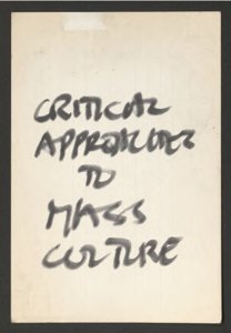 Critical Approaches to Mass Culture folder