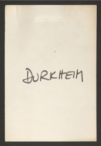 Durkheim folder