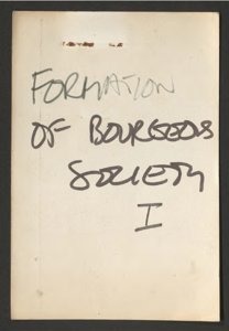 Formation of Bourgeois Society folder
