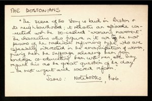 Hawthorne (74)(US121/B/2/3/1) [Note: while this card has been categorised with 'The Bostonians' group on this website, it erroneously appears in the 'Hawthorne' group if accessing archive in person or via Soteria+] (click to see full size)
