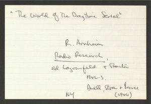 Reference Cards on Film and TV (12) (US121/B/2/3/1) (click to see full size)