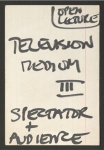 Television Medium III folder