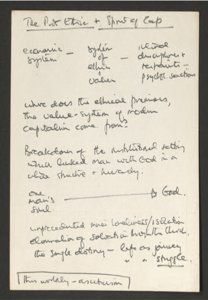 Weber's Protestant Ethic/Capitalism (2) (US121/B/2/3/1) (click to see full size)
